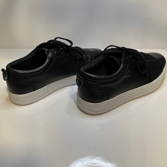 Andrew Marc Darwood Men's Black Leather Sneakers – Size US 8 - Picture 7 of 11
